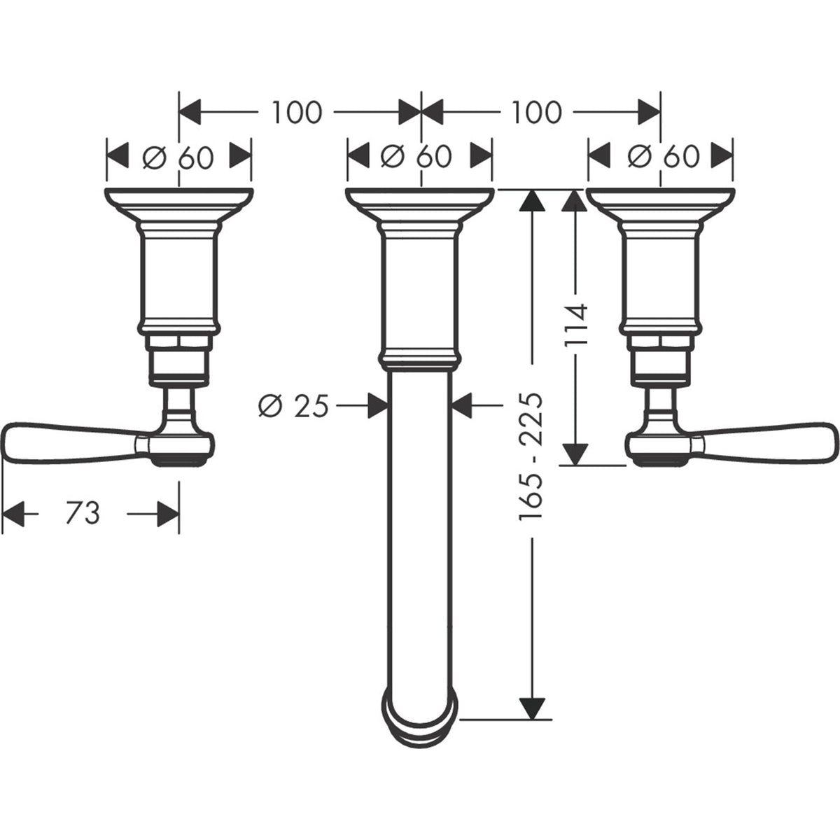 AXOR-Montreux-3-hole-basin-mixer-for-concealed-installation-wall-mounted-with-spout-165-225-mm-and-lever-handles-16534-technical-01