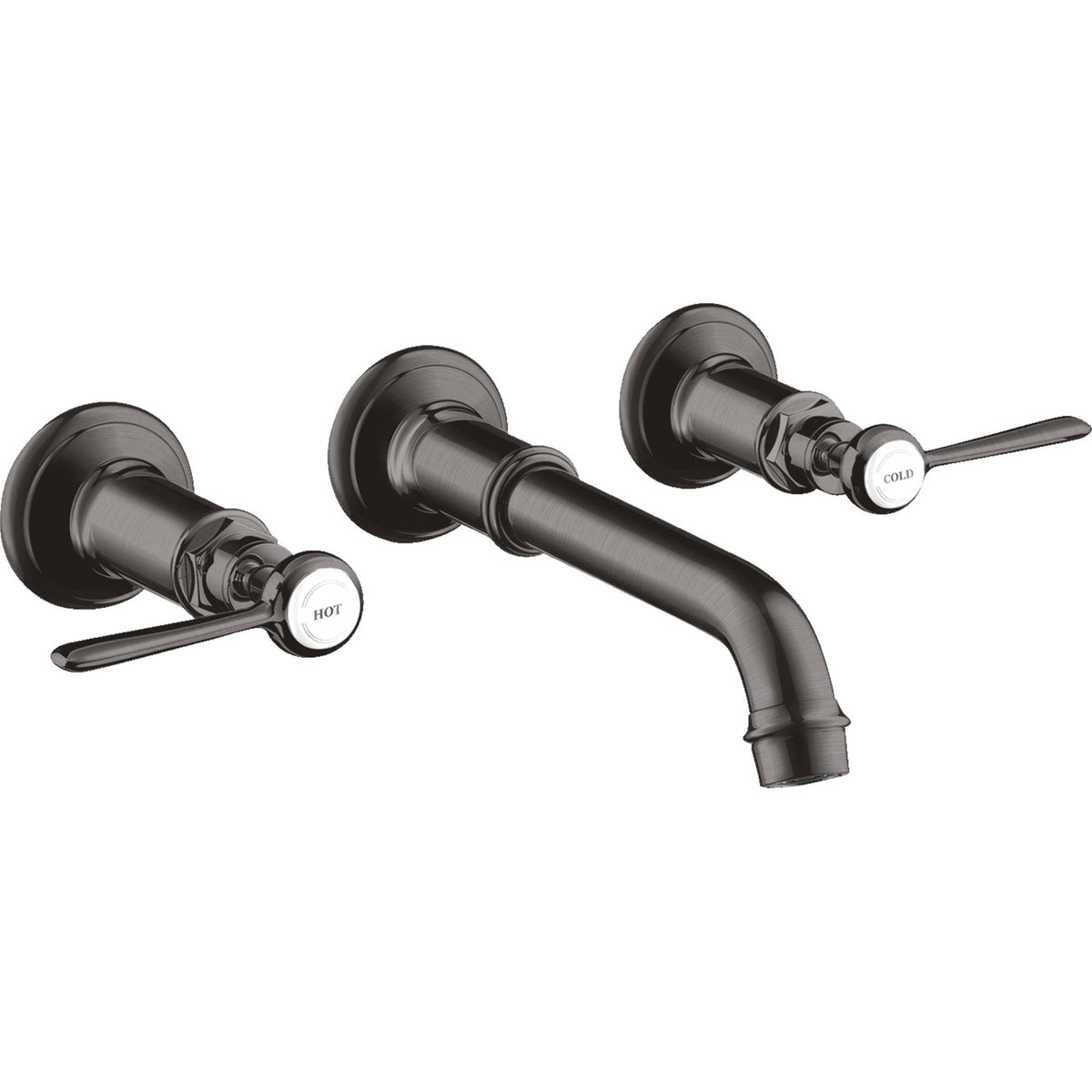 AXOR-Montreux-3-hole-basin-mixer-for-concealed-installation-wall-mounted-with-spout-165-225-mm-and-lever-handles-Brushed-Black-Chrome-16534340