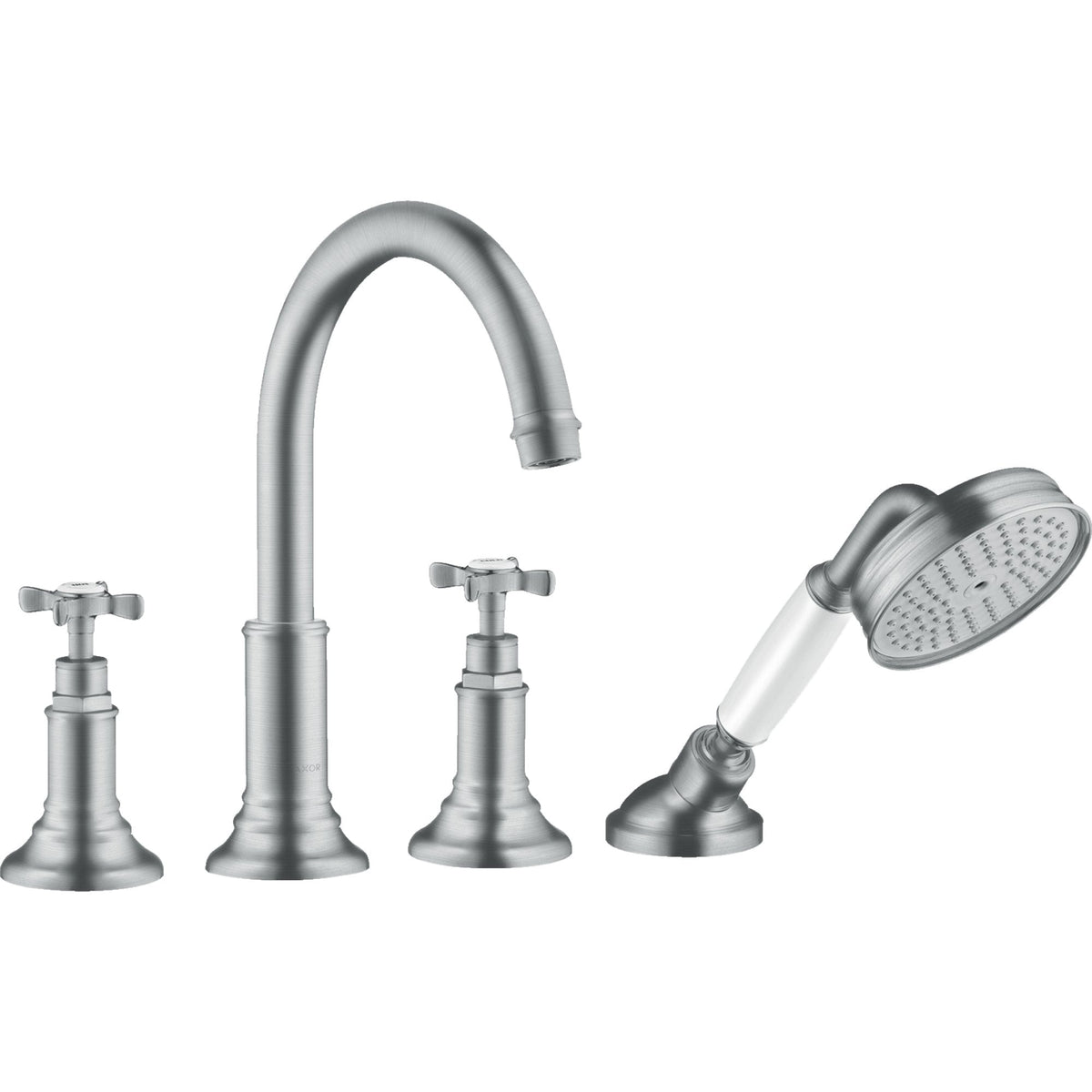AXOR-Montreux-4-hole-rim-mounted-bath-mixer-with-cross-handles-Brushed-Chrome-16546260