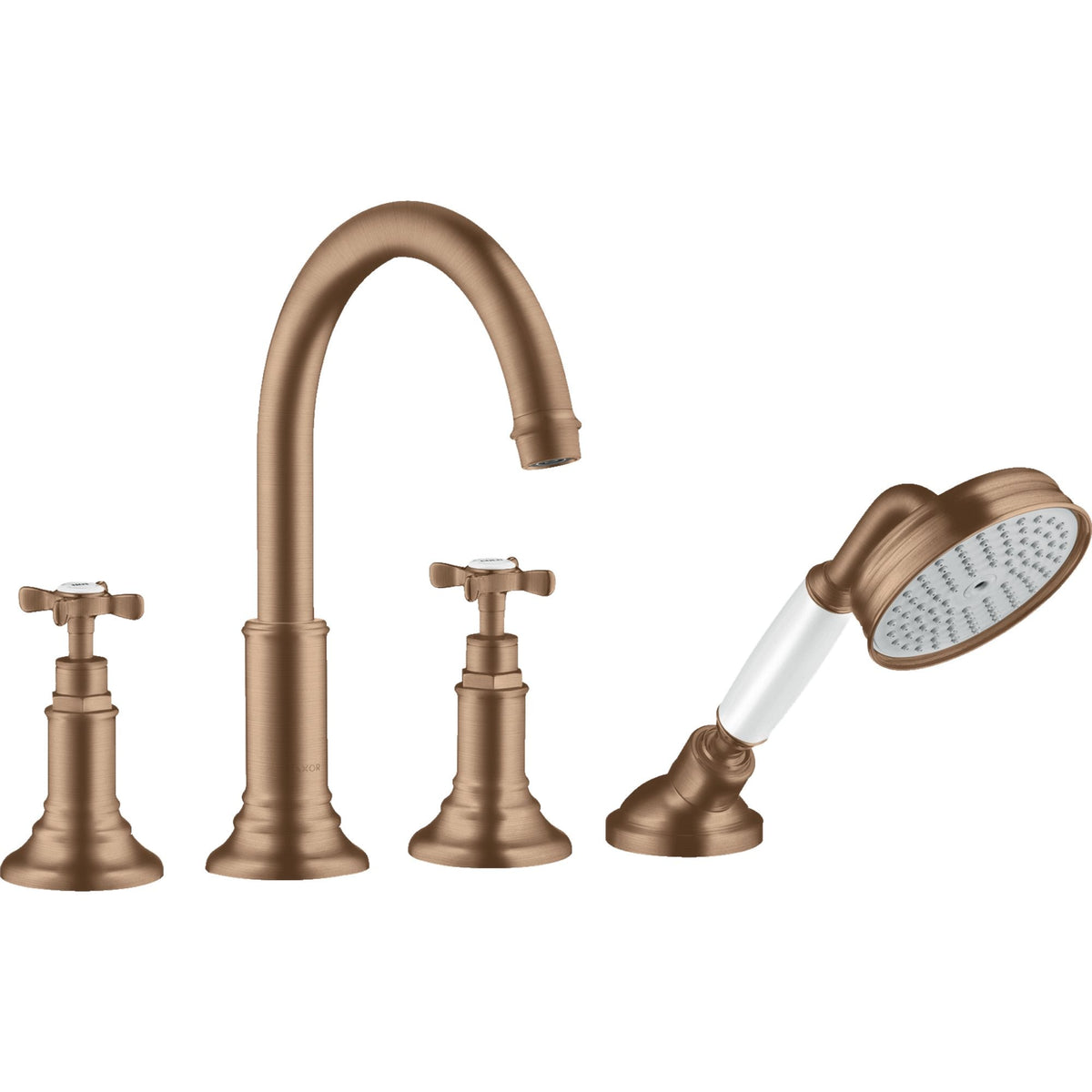 AXOR-Montreux-4-hole-rim-mounted-bath-mixer-with-cross-handles-Brushed-Red-Gold-16546310