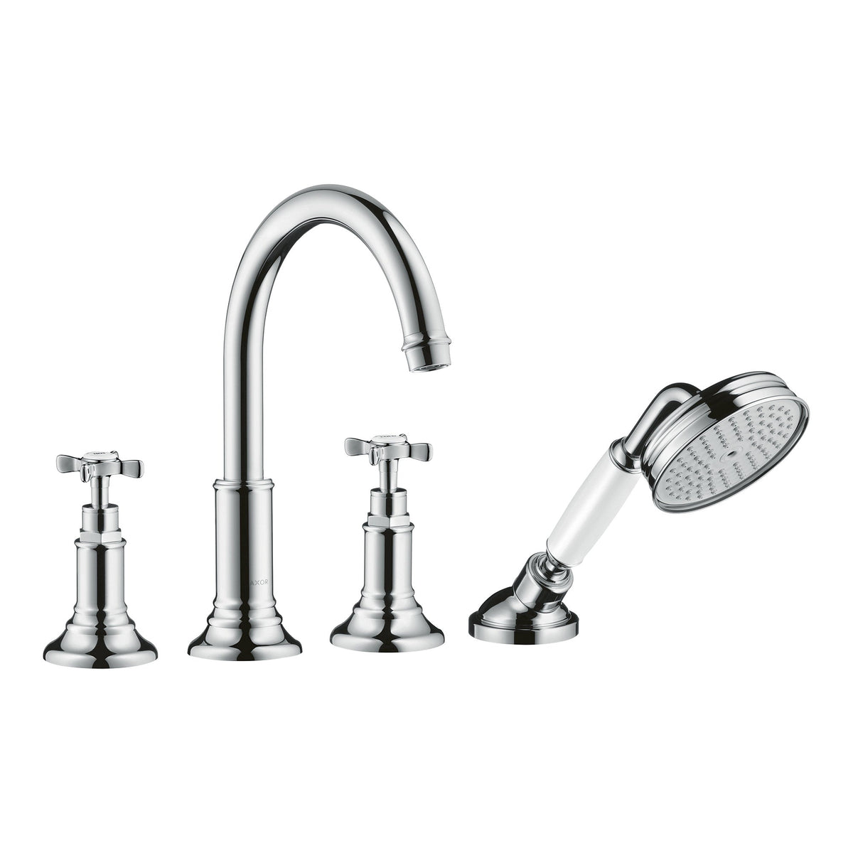 AXOR-Montreux-4-hole-rim-mounted-bath-mixer-with-cross-handles-Chrome-16546000