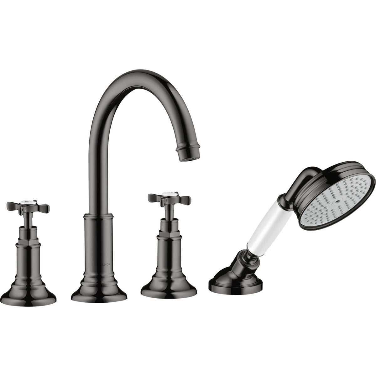 AXOR-Montreux-4-hole-rim-mounted-bath-mixer-with-cross-handles-Polished-Black-Chrome-16546330