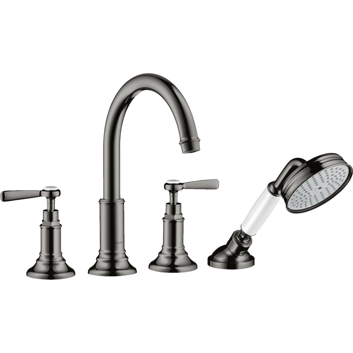 AXOR-Montreux-4-hole-rim-mounted-bath-mixer-with-lever-handles-Polished-Black-Chrome-16550330