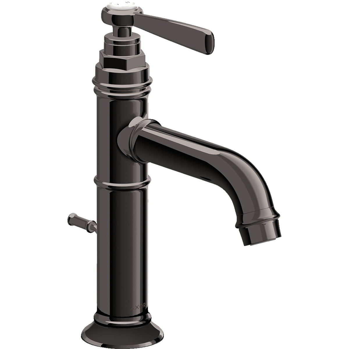 AXOR-Montreux-Single-lever-basin-mixer-100-with-lever-handle-and-pop-up-waste-set-Polished-Black-Chrome-16515330