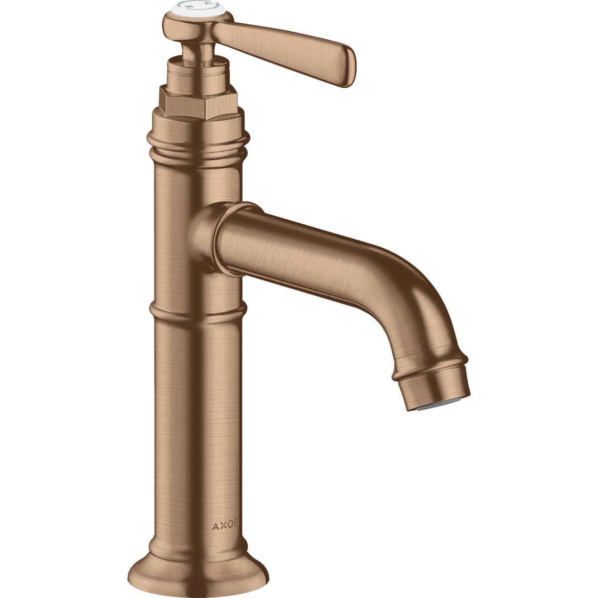 AXOR-Montreux-Single-lever-basin-mixer-100-with-lever-handle-and-waste-set-Brushed-Red-Gold-16516310