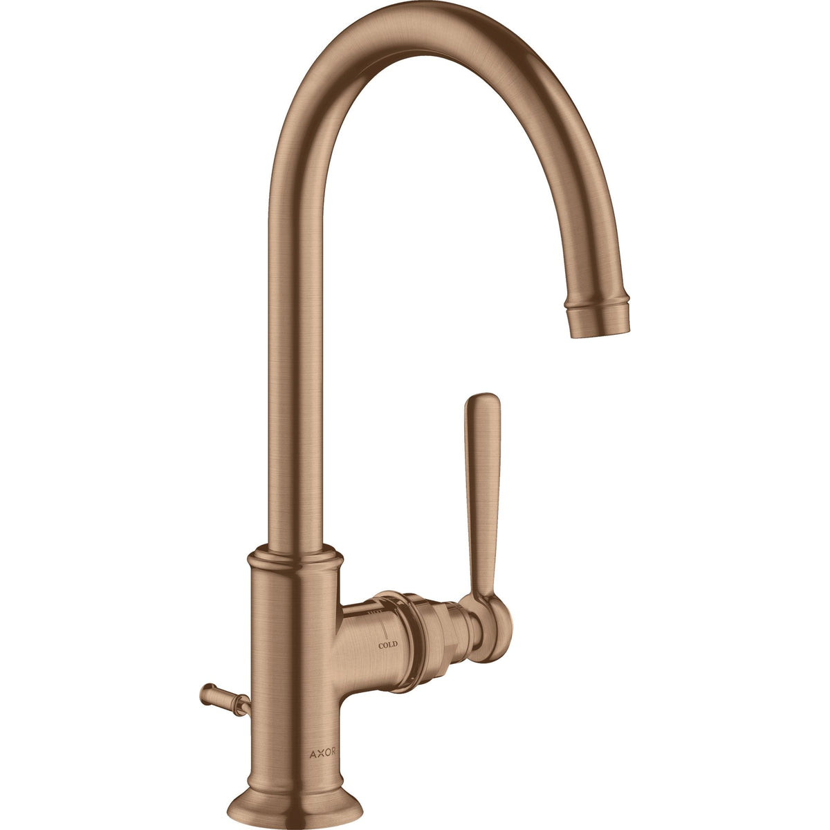 AXOR-Montreux-Single-lever-basin-mixer-210-with-lever-handle-and-pop-up-waste-set-Brushed-Red-Gold-16517310