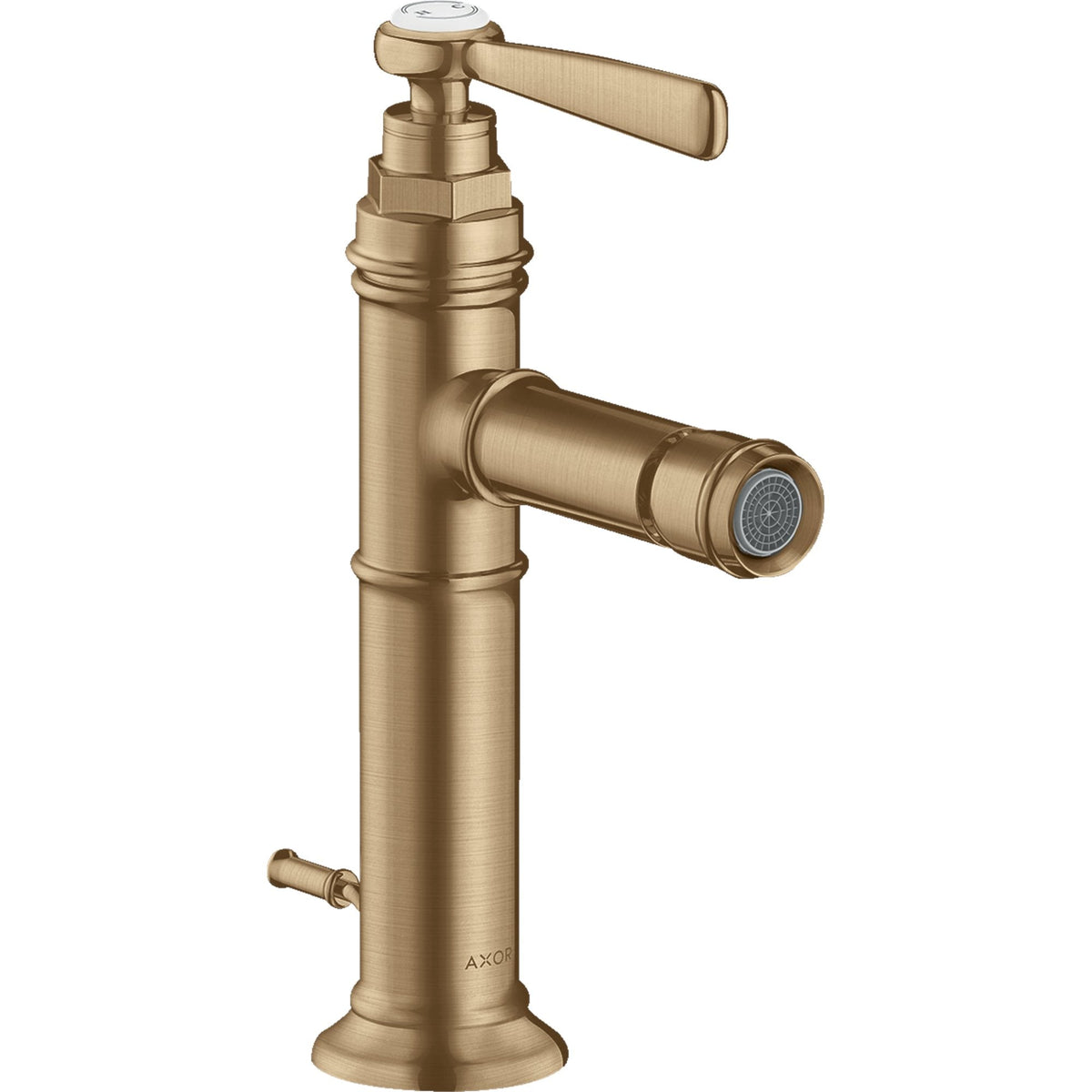 AXOR-Montreux-Single-lever-bidet-mixer-with-lever-handle-and-pop-up-waste-set-Brushed-Bronze-16526140
