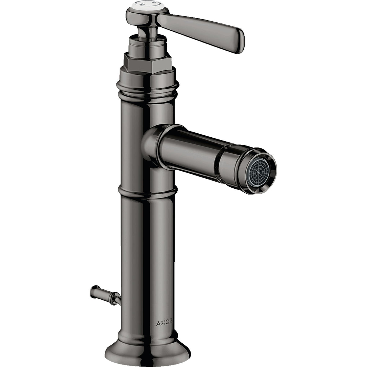 AXOR-Montreux-Single-lever-bidet-mixer-with-lever-handle-and-pop-up-waste-set-Polished-Black-Chrome-16526330