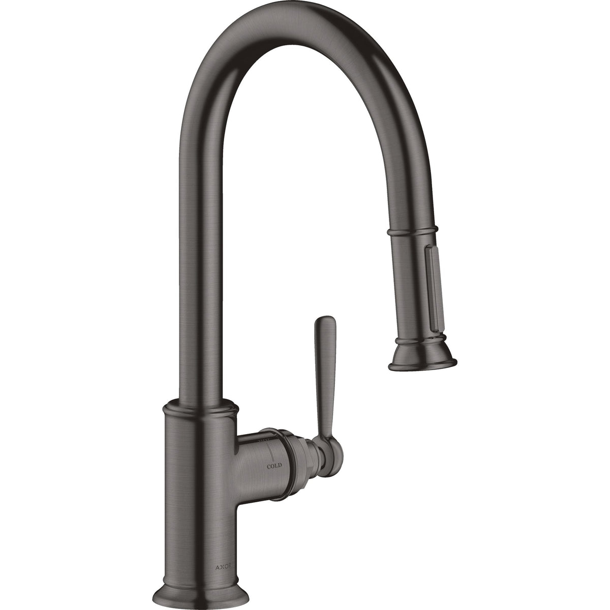 AXOR-Montreux-Single-lever-kitchen-mixer-180-with-pull-out-spray-Brushed-Black-Chrome-16581340
