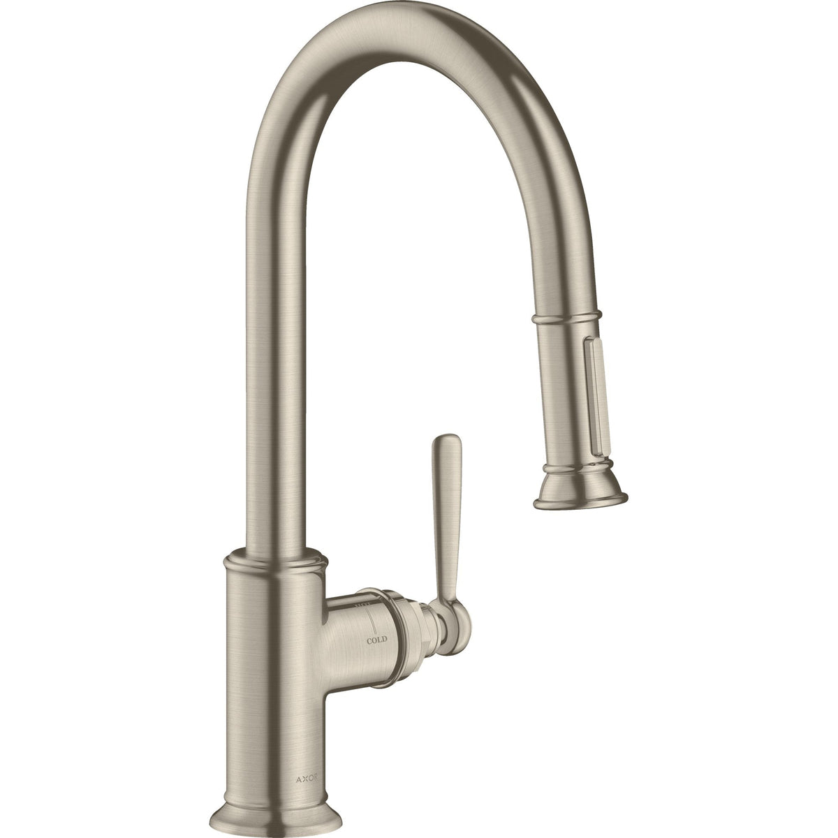 AXOR-Montreux-Single-lever-kitchen-mixer-180-with-pull-out-spray-Brushed-Nickel-16581820