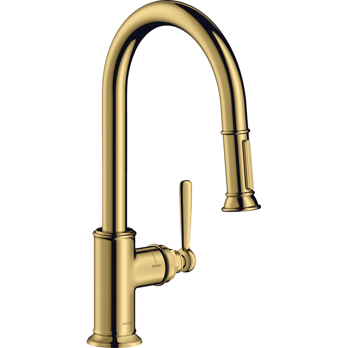 AXOR-Montreux-Single-lever-kitchen-mixer-180-with-pull-out-spray-Polished-Gold-Optic-16581990