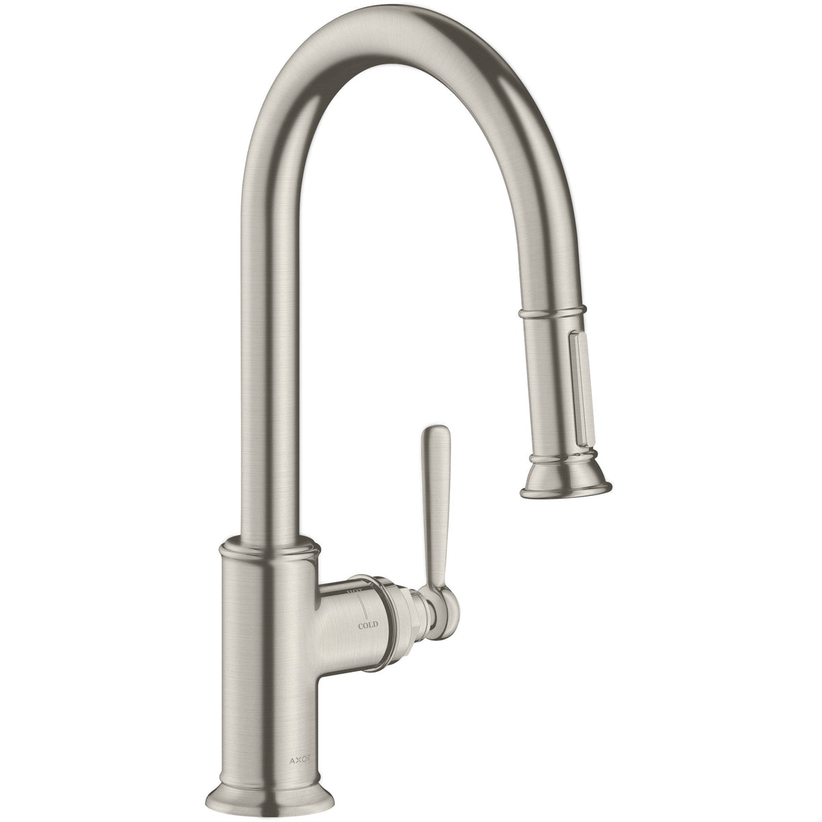 AXOR-Montreux-Single-lever-kitchen-mixer-180-with-pull-out-spray-Stainless-Steel-Finish-16581800
