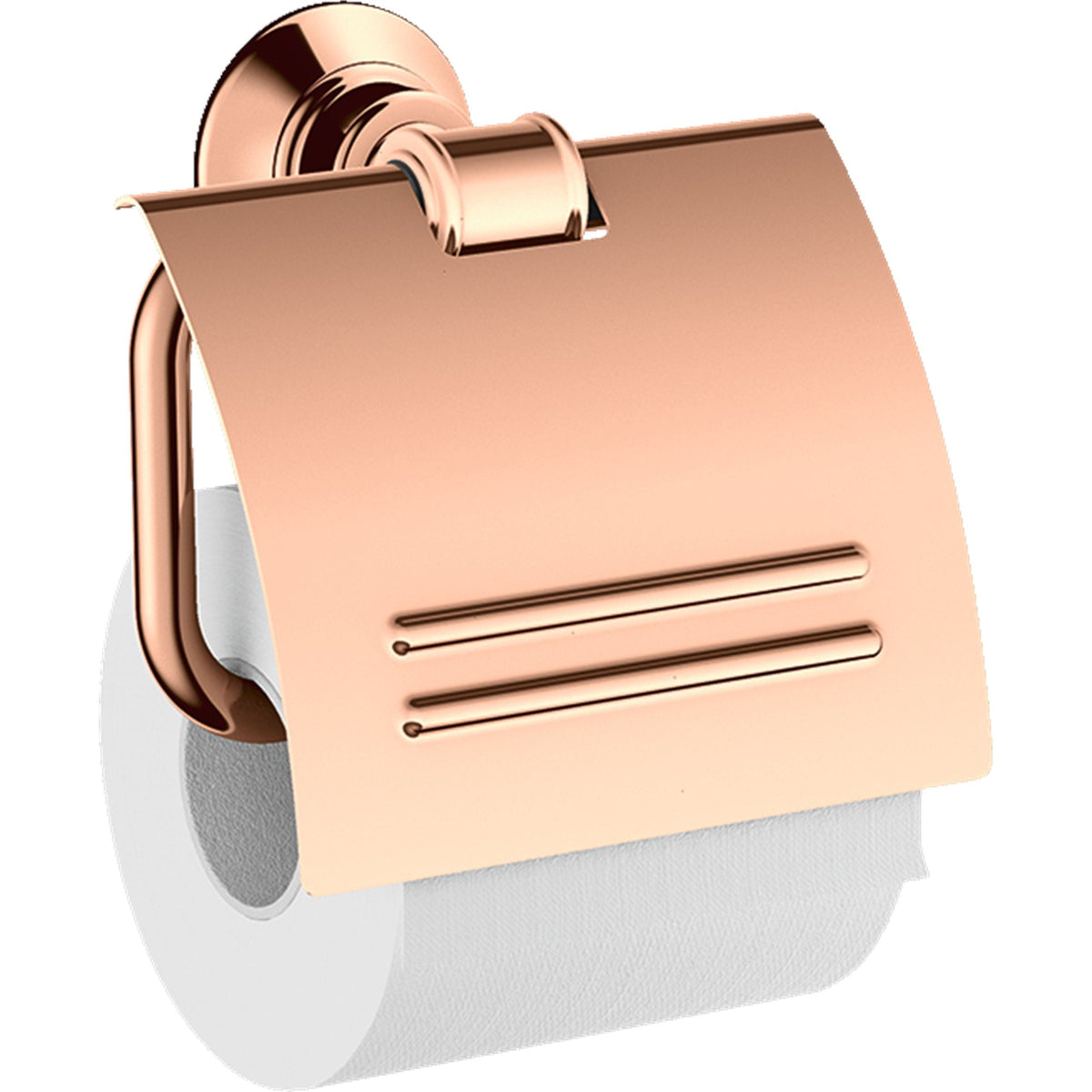 AXOR-Montreux-Toilet-paper-holder-with-cover-Polished-Red-Gold-42036300
