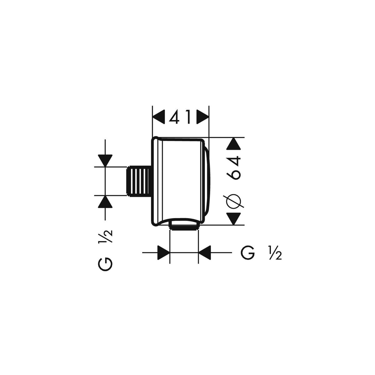 AXOR-Montreux-Wall-outlet-with-non-return-valve-16884-technical-01
