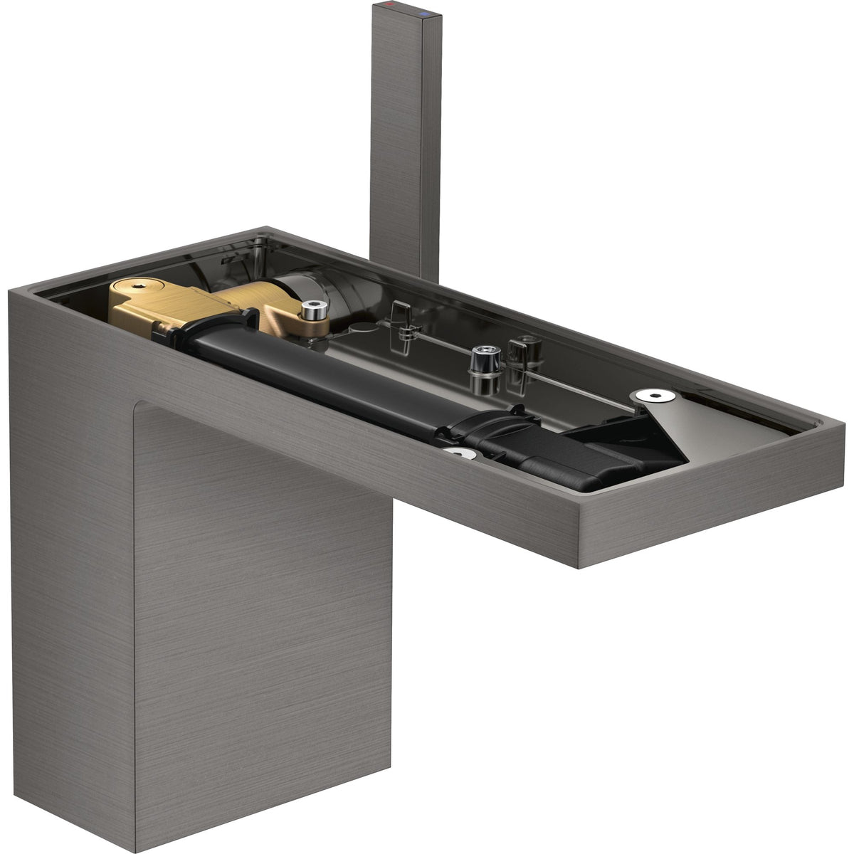 AXOR-MyEdition-Single-lever-basin-mixer-110-with-push-open-waste-set-without-plate-Brushed-Black-Chrome-47032340