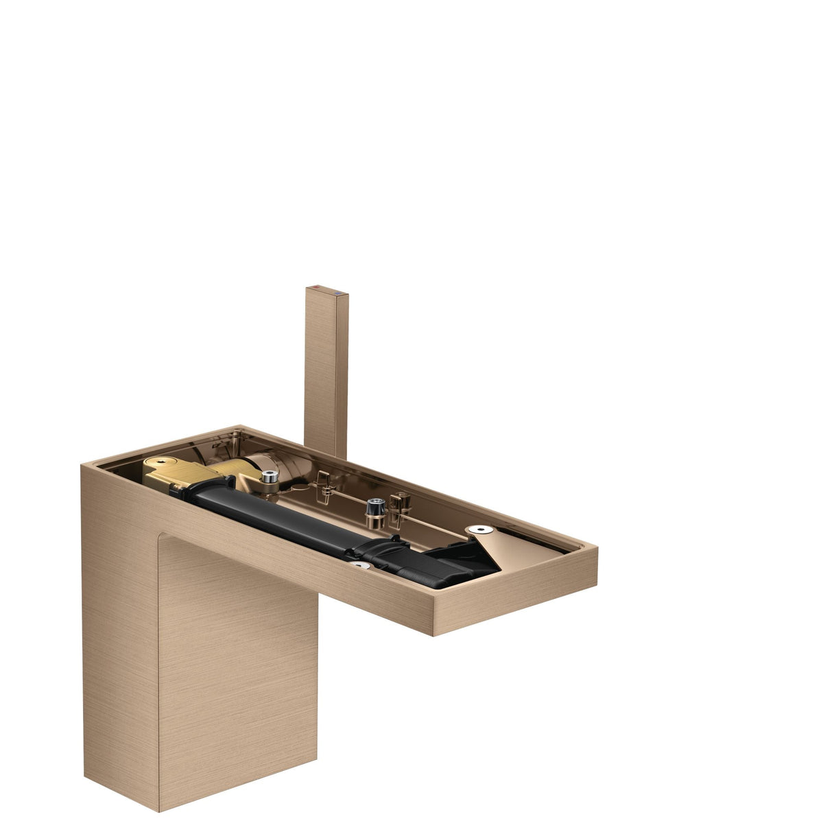 AXOR-MyEdition-Single-lever-basin-mixer-110-with-push-open-waste-set-without-plate-Brushed-Red-Gold-47032310