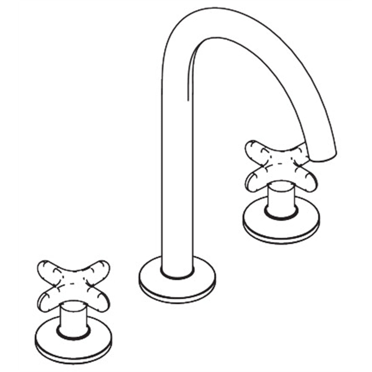 AXOR-One-3-hole-basin-mixer-170-with-cross-handles-and-push-open-waste-set-48040-technical-02