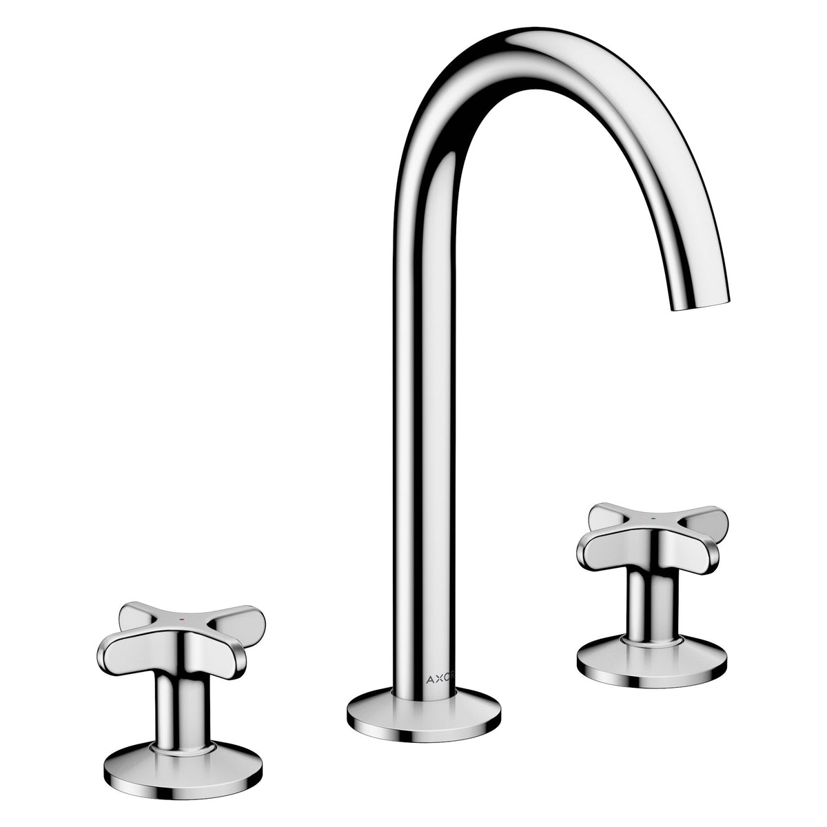 AXOR-One-3-hole-basin-mixer-170-with-cross-handles-and-push-open-waste-set-Chrome-48040000