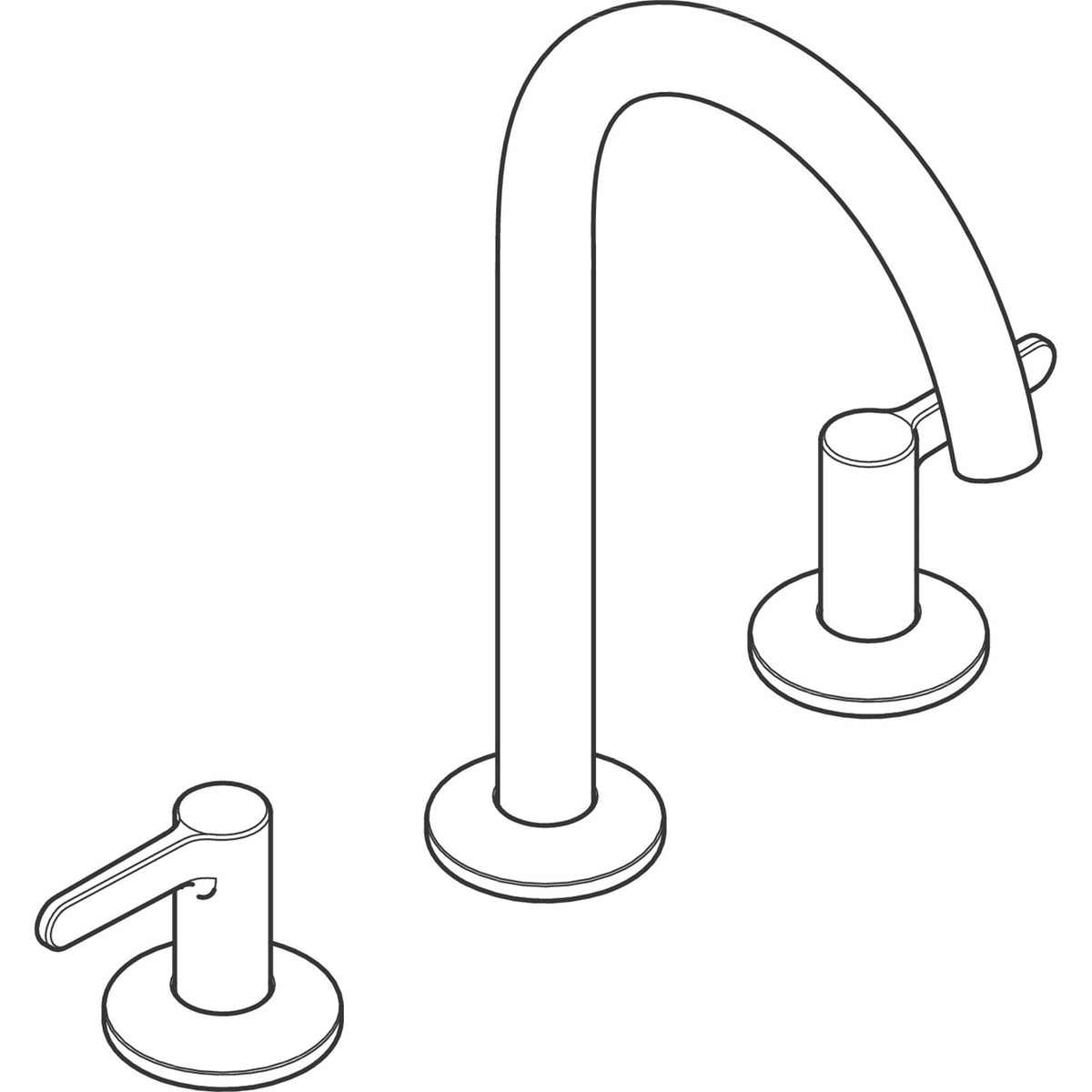 AXOR-One-3-hole-basin-mixer-170-with-lever-handles-and-push-open-waste-set-48050-technical-03