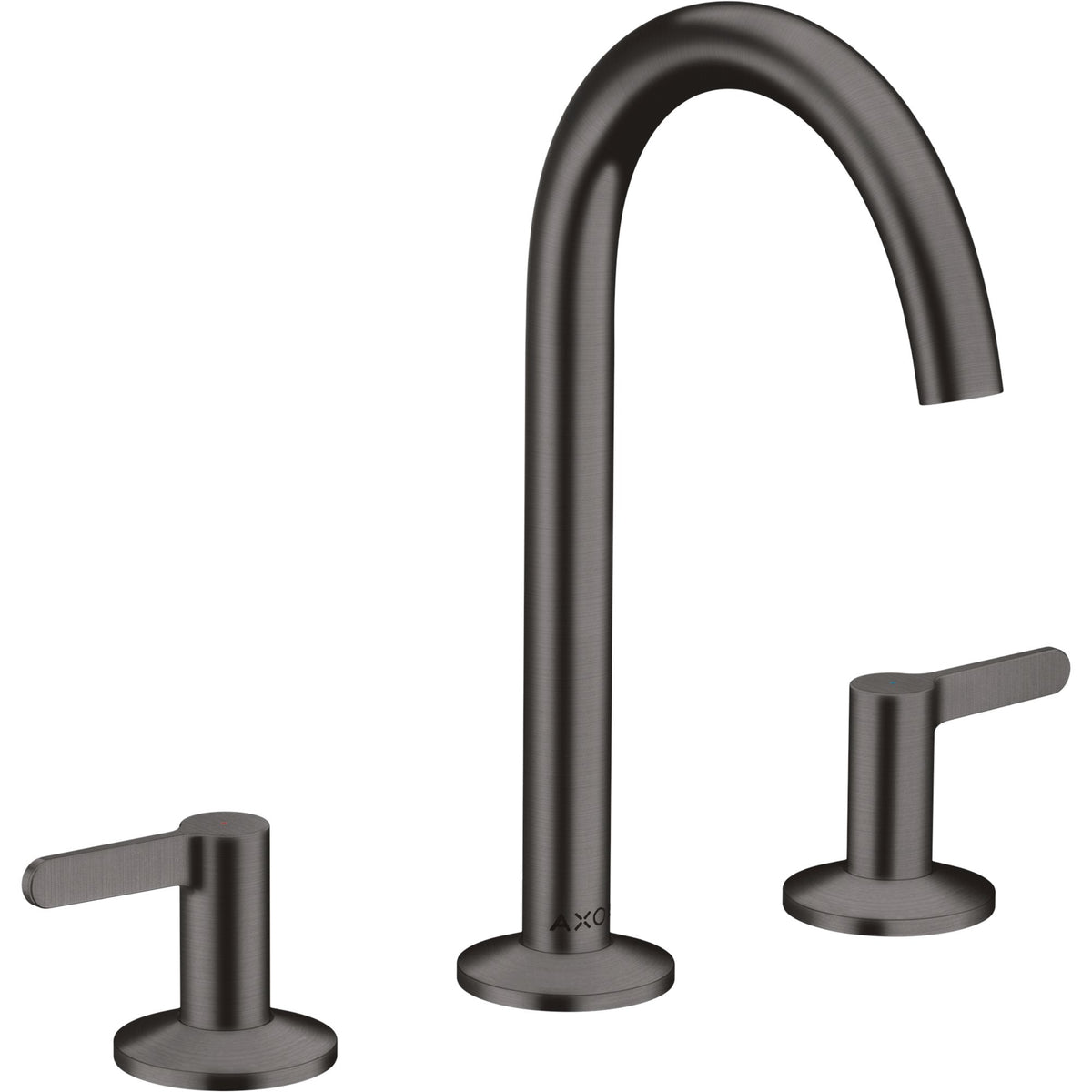 AXOR-One-3-hole-basin-mixer-170-with-lever-handles-and-push-open-waste-set-Brushed-Black-Chrome-48050340