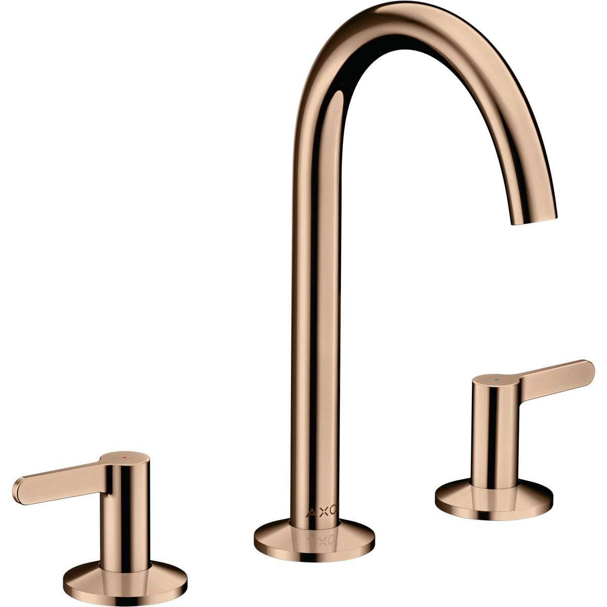 AXOR-One-3-hole-basin-mixer-170-with-lever-handles-and-push-open-waste-set-Polished-Red-Gold-48050300