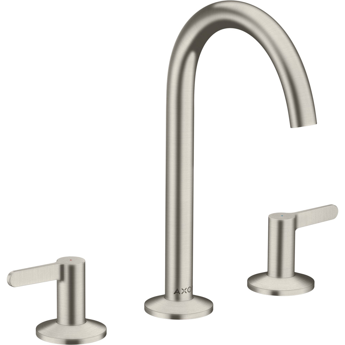 AXOR-One-3-hole-basin-mixer-170-with-lever-handles-and-push-open-waste-set-Stainless-Steel-Optic-48050800