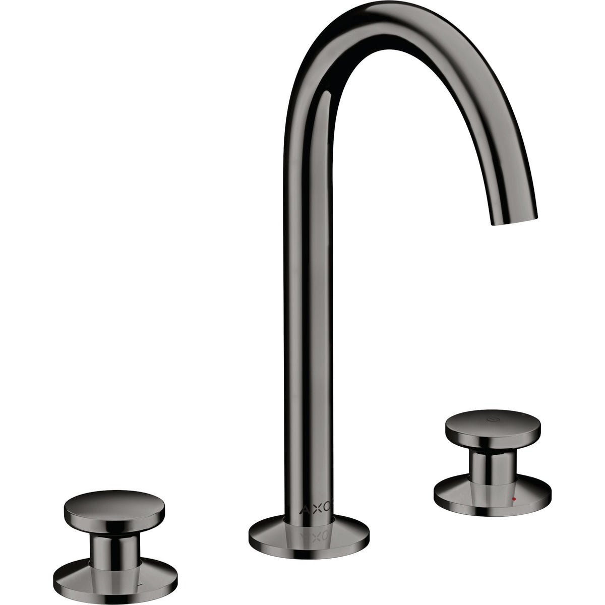 AXOR-One-3-hole-basin-mixer-Select-170-with-push-open-waste-set-Polished-Black-Chrome-48070330