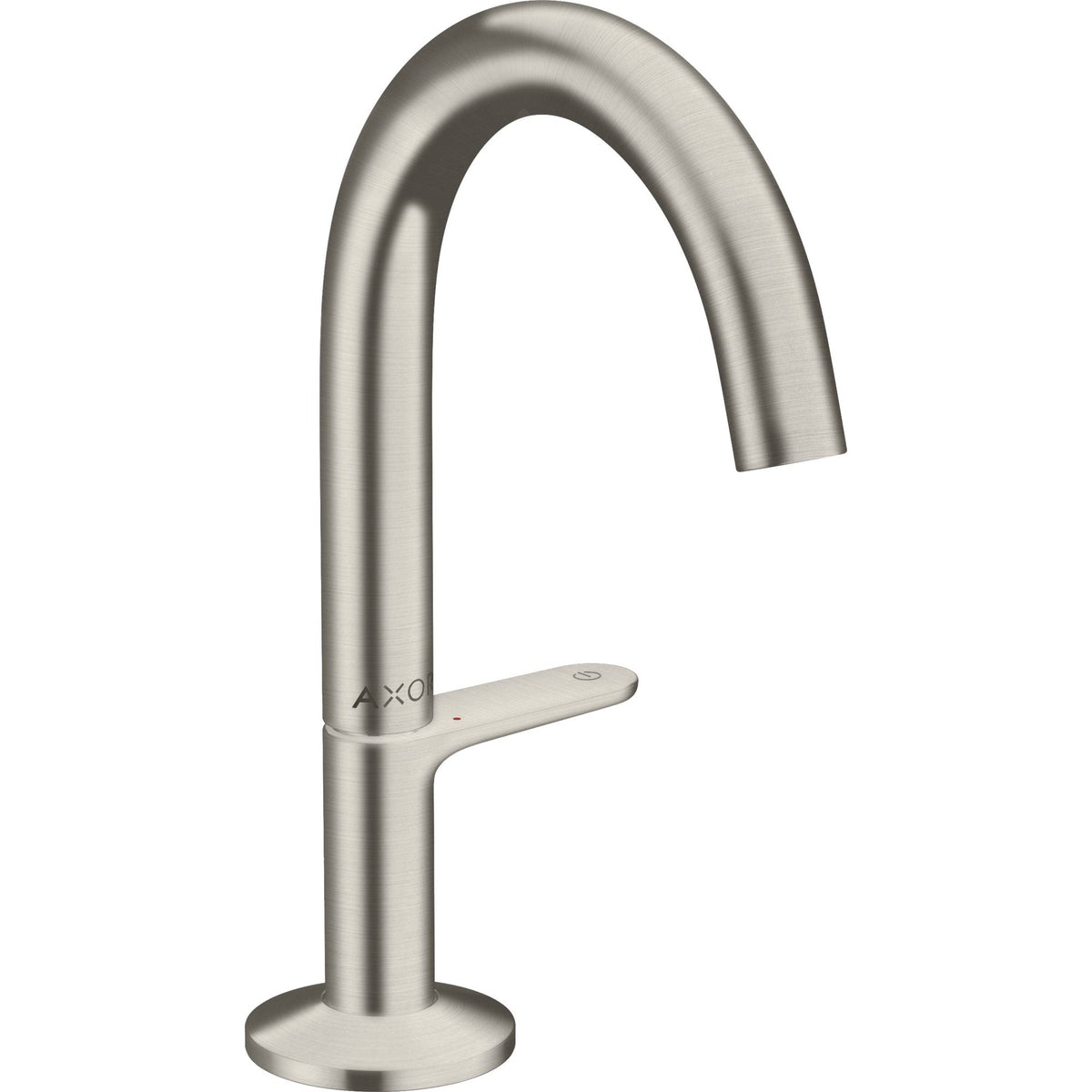 AXOR-One-Basin-mixer-Select-140-with-push-open-waste-set-Stainless-Steel-Optic-48010800