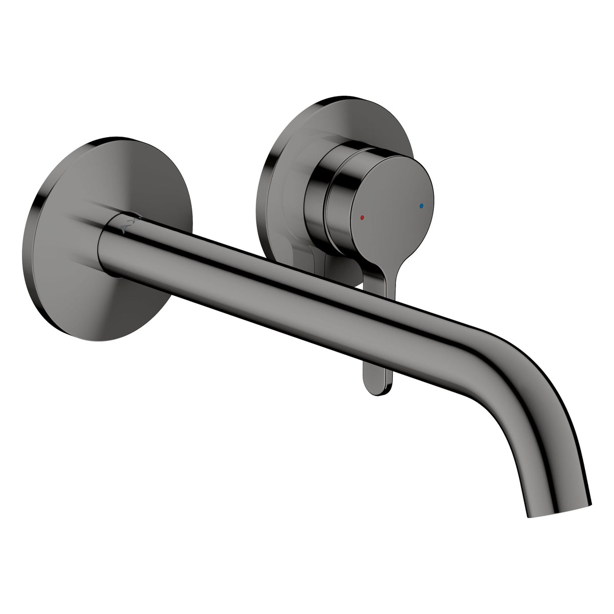 AXOR-One-Single-lever-basin-mixer-for-concealed-installation-wall-mounted-with-lever-handle-and-spout-220-mm-Polished-Black-Chrome-48120330