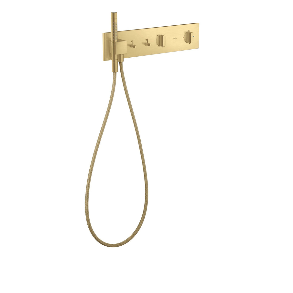 AXOR-ShowerComposition-Thermostatic-module-470-110-for-concealed-installation-for-2-functions-Brushed-Gold-Optic-12571250