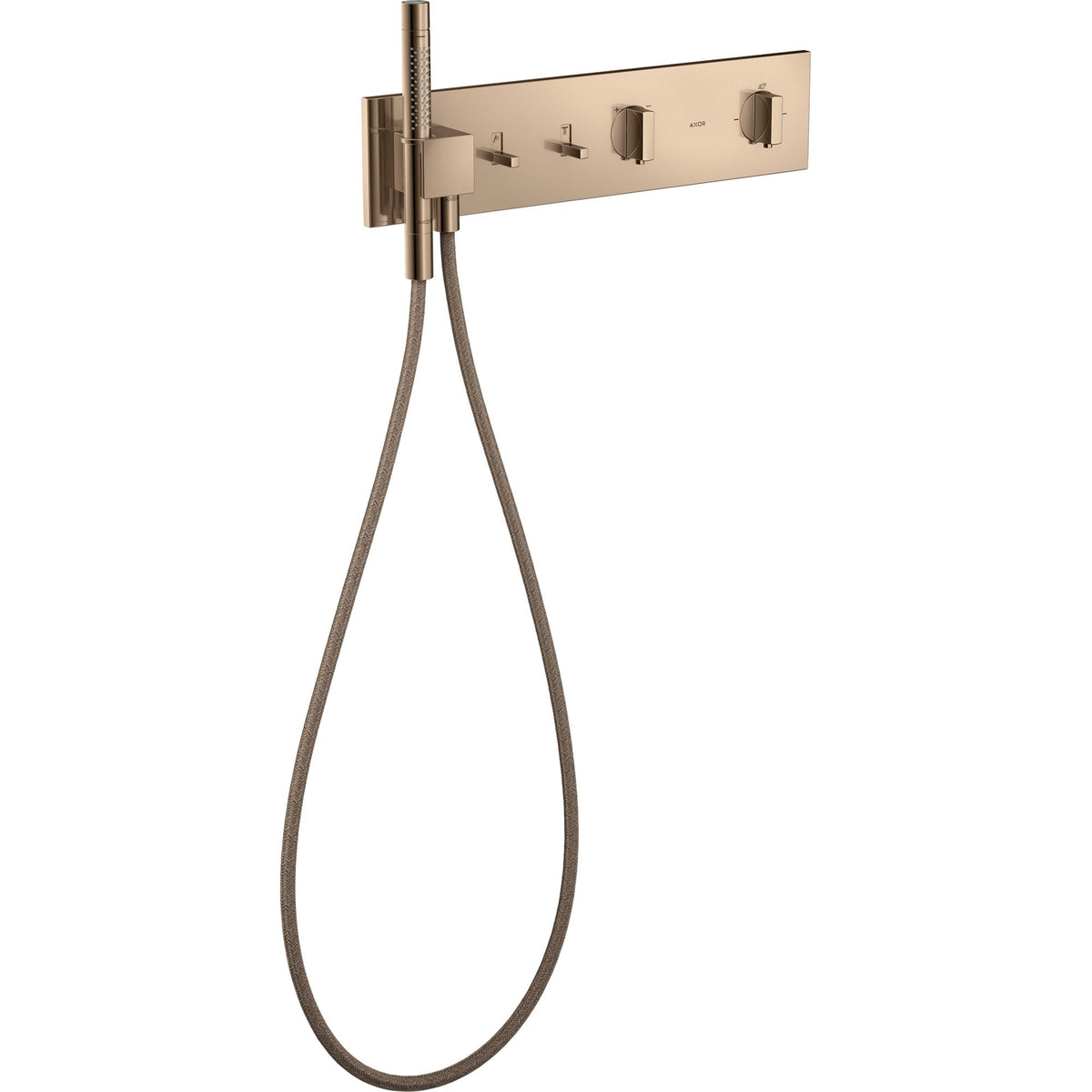 AXOR-ShowerComposition-Thermostatic-module-470-110-for-concealed-installation-for-2-functions-Polished-Red-Gold-12571300