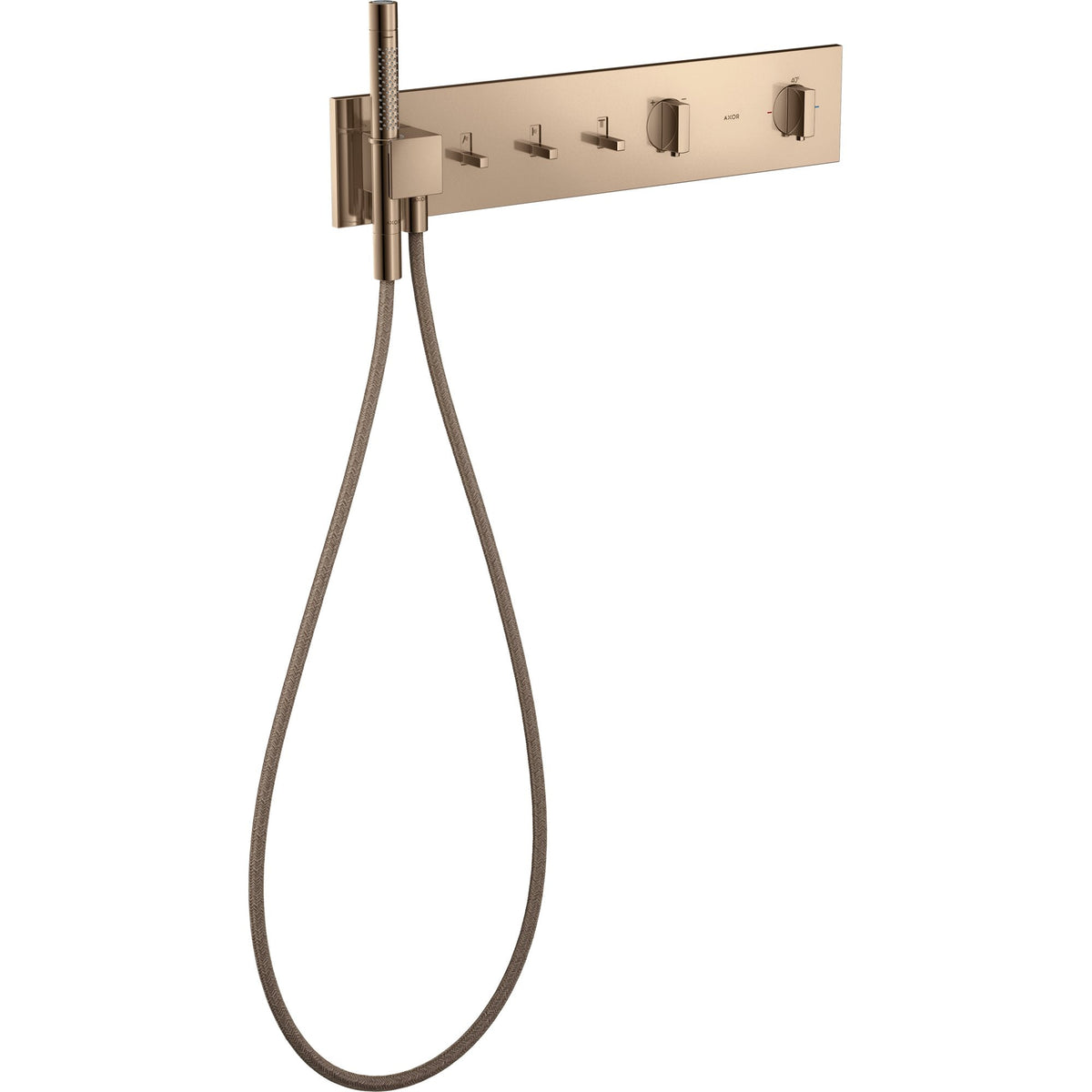 AXOR-ShowerComposition-Thermostatic-module-540-110-for-concealed-installation-for-3-functions-Polished-Red-Gold-12572300