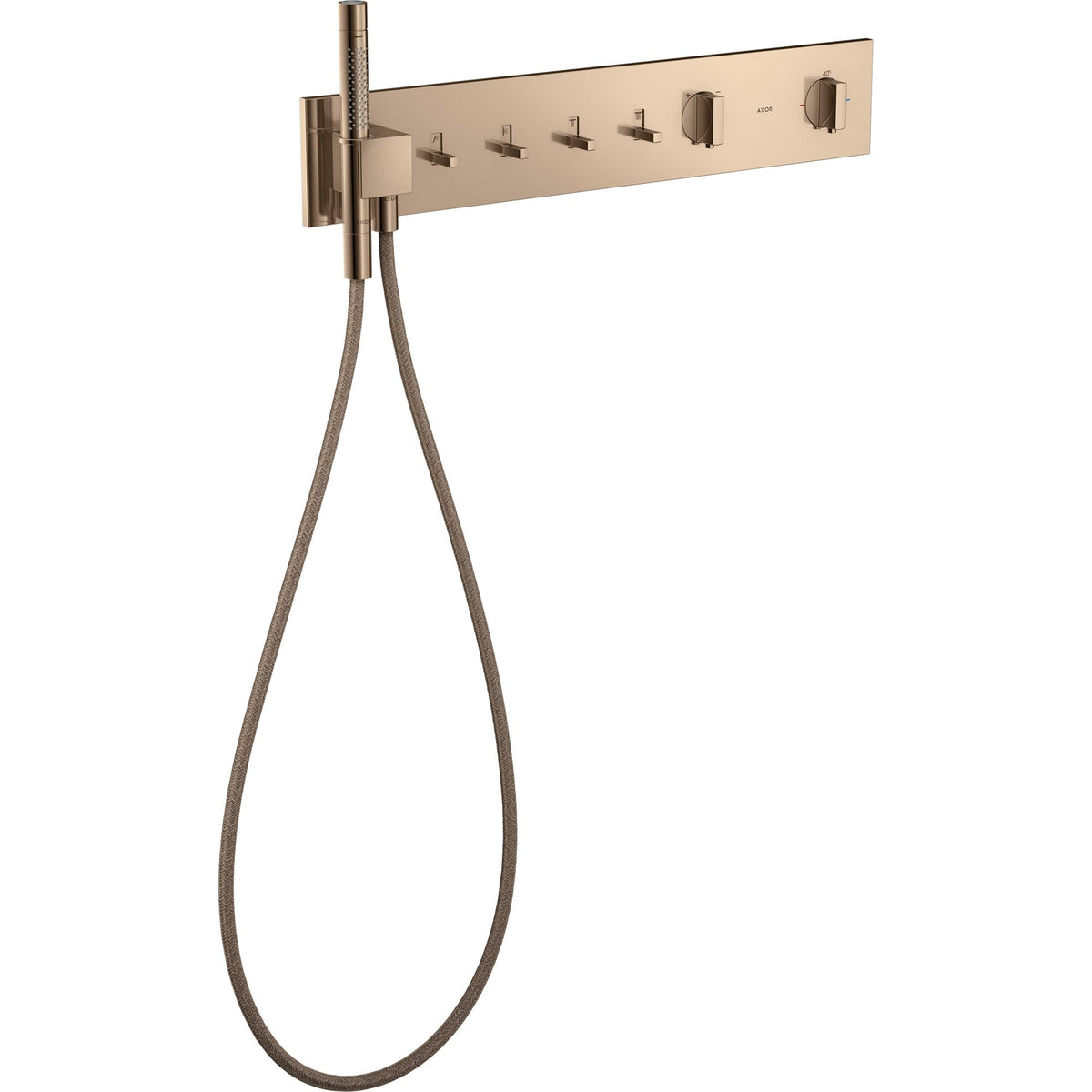 AXOR-ShowerComposition-Thermostatic-module-610-110-for-concealed-installation-for-4-functions-Polished-Red-Gold-12573300
