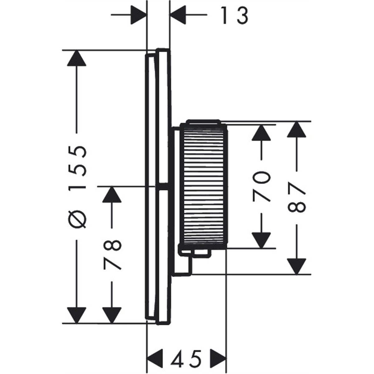 AXOR-ShowerSelect-ID-Thermostat-for-concealed-installation-round-for-2-functions-36750-technical-01