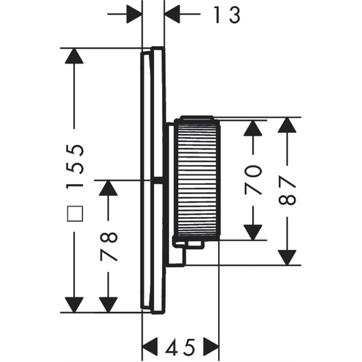 AXOR-ShowerSelect-ID-Thermostat-for-concealed-installation-softsquare-for-1-function-36758-technical-01