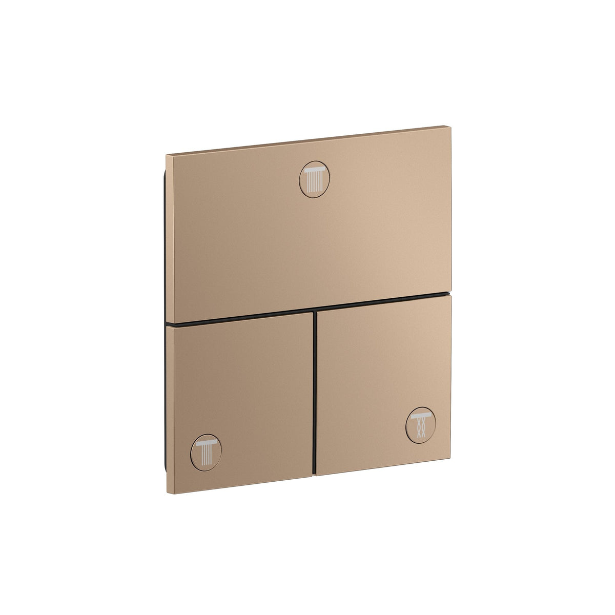 AXOR-ShowerSelect-ID-Valve-for-concealed-installation-square-for-3-functions-Polished-Red-Gold-36780300