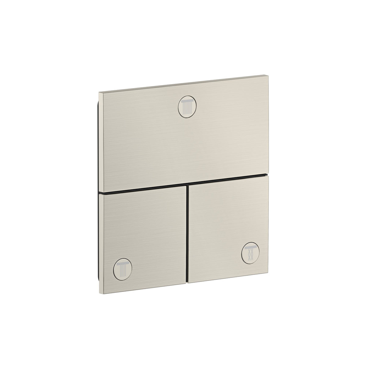 AXOR-ShowerSelect-ID-Valve-for-concealed-installation-square-for-3-functions-Stainless-Steel-Optic-36780800