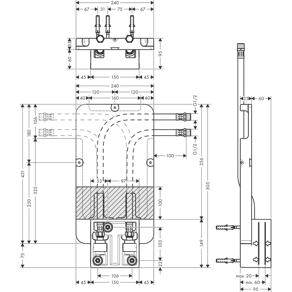 AXOR-ShowerSolutions-Basic-set-for-overhead-shower-ceiling-35363-technical-01