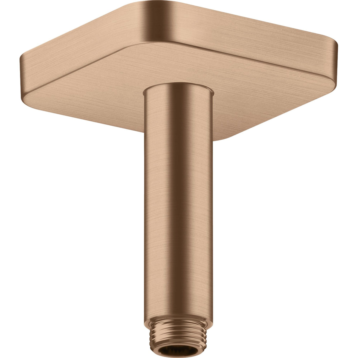 AXOR-ShowerSolutions-Ceiling-connector-100-mm-softsquare-Brushed-Red-Gold-26965310
