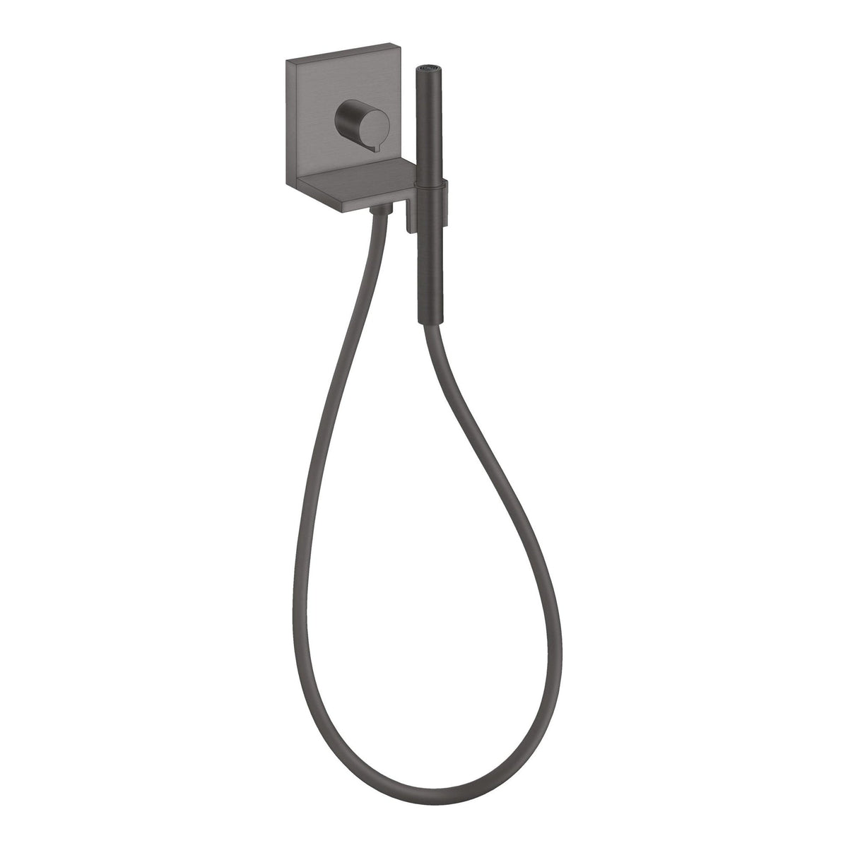 AXOR ShowerSolutions Hand shower module 120 120 for concealed installation square Brushed Black Chrome 10651340