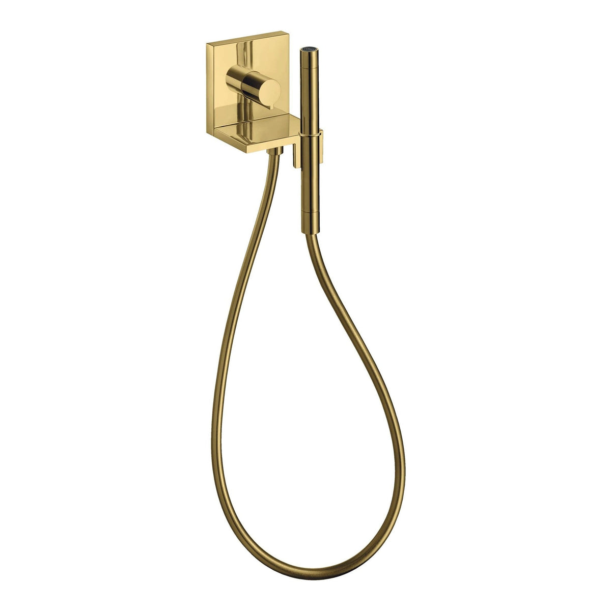 AXOR ShowerSolutions Hand shower module 120 120 for concealed installation square Polished Gold Optic 10651990