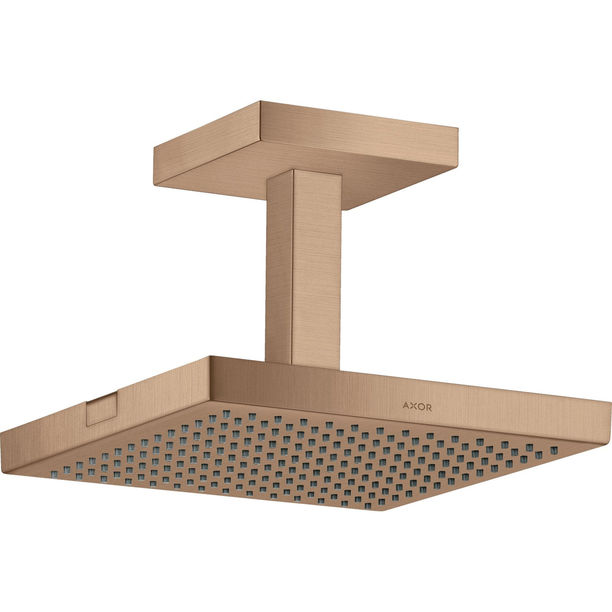 AXOR-ShowerSolutions-Overhead-shower-240-240-1jet-with-ceiling-connection-Brushed-Red-Gold-10929310