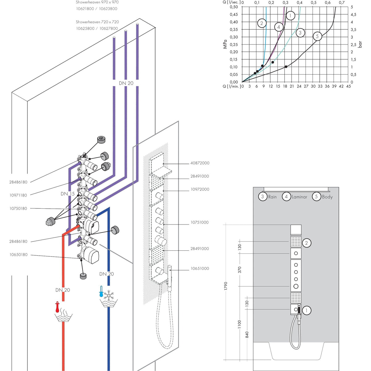 AXOR-ShowerSolutions-Shower-module-120-120-for-concealed-installation-square-28491-technical-04