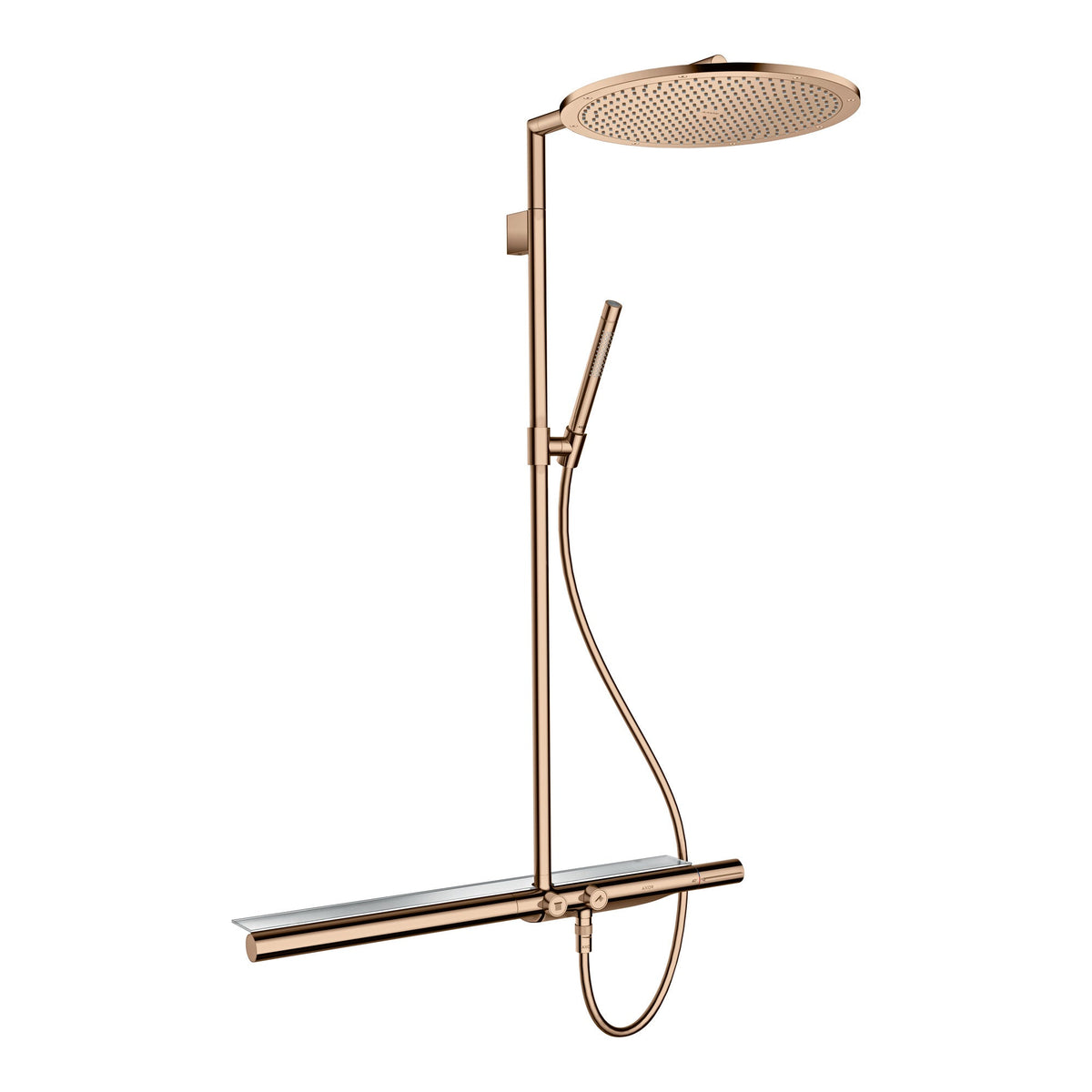 AXOR ShowerSolutions Showerpipe with thermostat 800 and overhead shower 350 1jet 27984 27984300