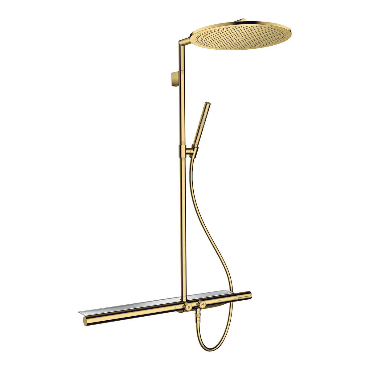 AXOR ShowerSolutions Showerpipe with thermostat 800 and overhead shower 350 1jet 27984 27984990