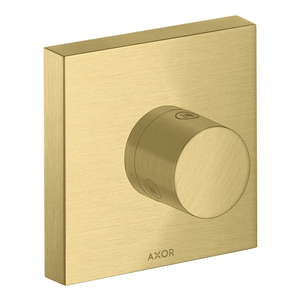 AXOR ShowerSolutions Shut off diverter valve Trio Quattro 120 120 for concealed installation Brushed Brass 10932950
