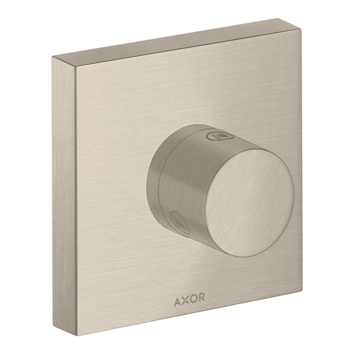 AXOR ShowerSolutions Shut off diverter valve Trio Quattro 120 120 for concealed installation Brushed Nickel 10932820