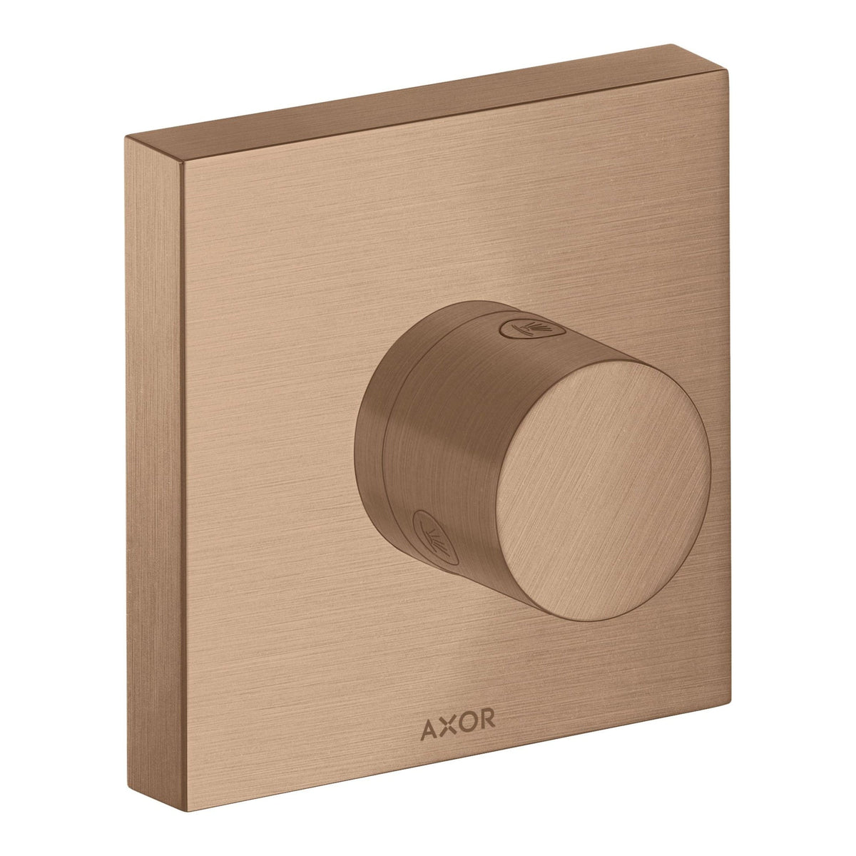 AXOR ShowerSolutions Shut off diverter valve Trio Quattro 120 120 for concealed installation Brushed Red Gold 10932310