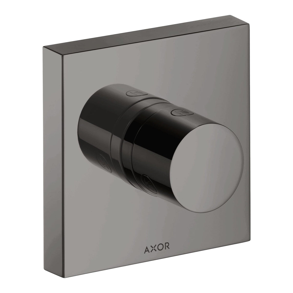 AXOR ShowerSolutions Shut off diverter valve Trio Quattro 120 120 for concealed installation Polished Black Chrome 10932330