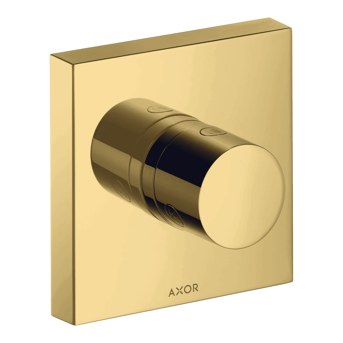 AXOR ShowerSolutions Shut off diverter valve Trio Quattro 120 120 for concealed installation Polished Gold Optic 10932990